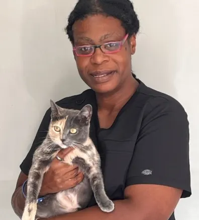 Krystal, staff at Wilcrest Animal Hospital